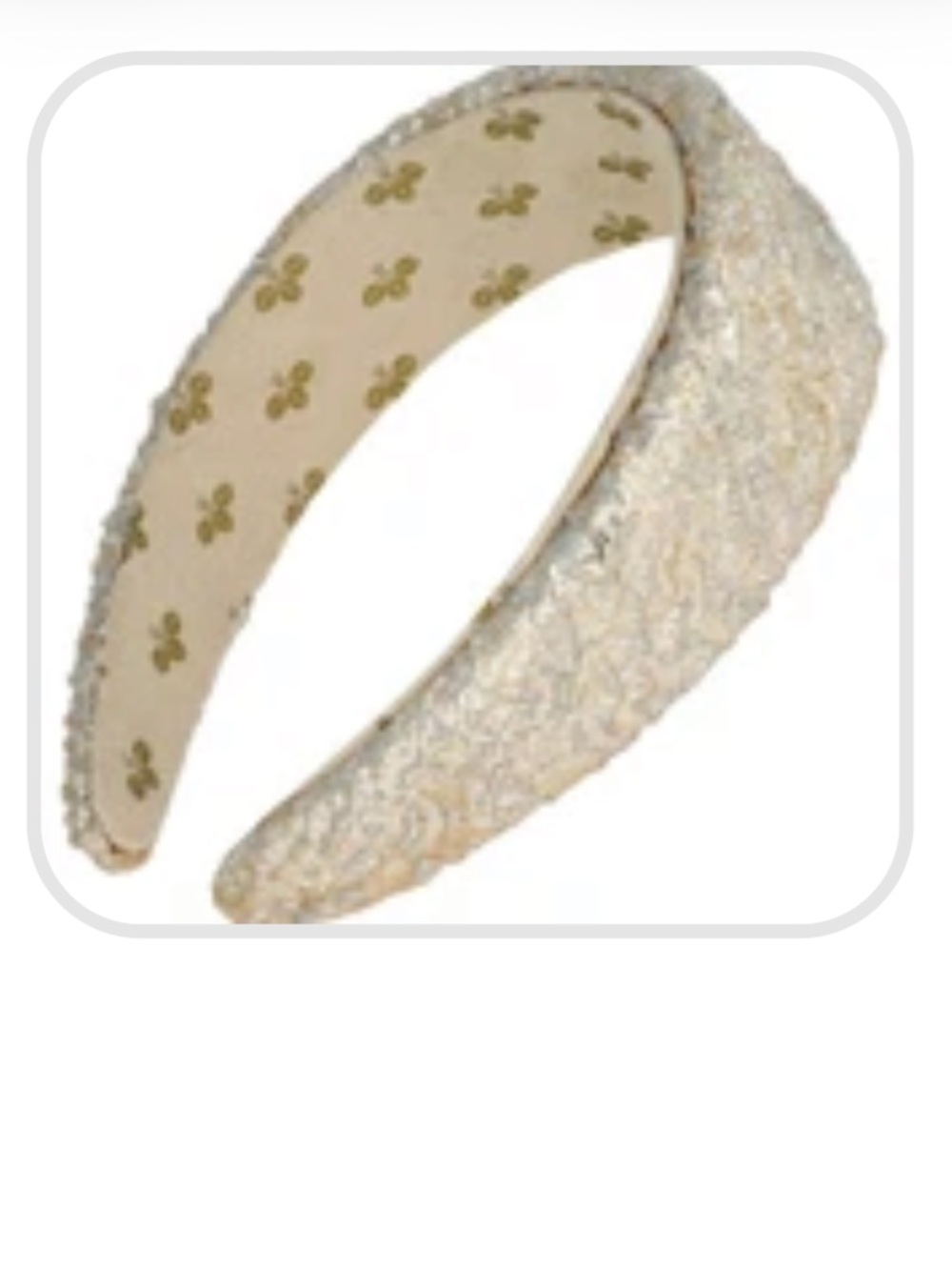 France Luxe- Embellished Cream Pearl Headband! NWT!
